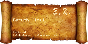 Baruch Kitti névjegykártya